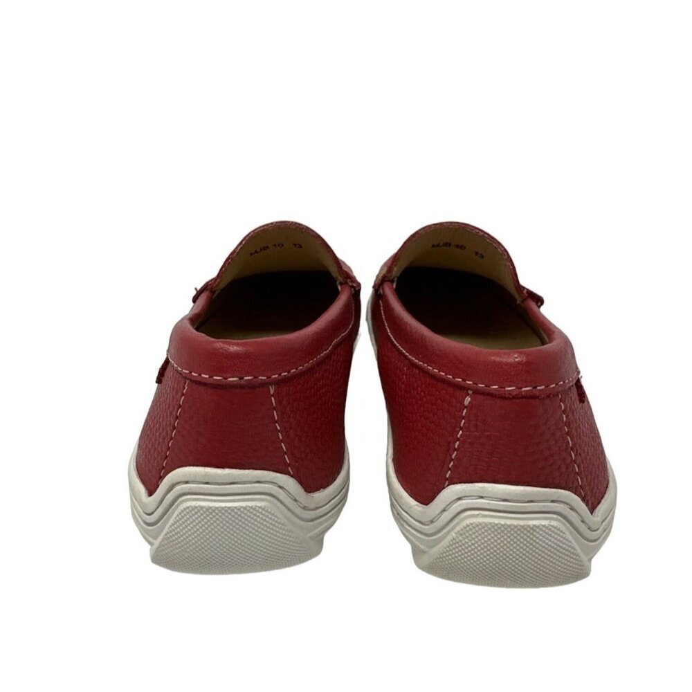 Marc Joseph New York Kids Mulberry Red Pebble Leather Loafers Size 13 - Picture 2 of 9